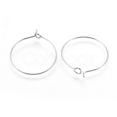 316 Surgical Stainless Steel Hoop Earring Findings STAS-P221-01C-P-1