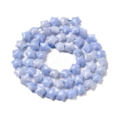 Synthetic Blue Lace Agate Beads Strands G-Z080-A21-8mm-1