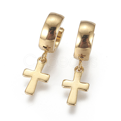 304 Stainless Steel Hoop Earrings EJEW-O087-02-1