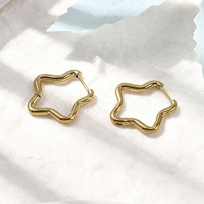 201 Stainless Steel Hoop Earrings EJEW-Z137-02G-05-1
