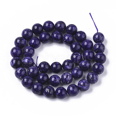 Natural Quartzite Jade Beads Strands G-S150-57-10mm-1-1