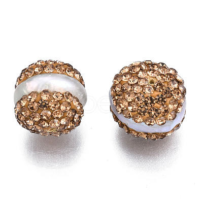 Polymer Clay Rhinestone Beads RB-S056-21-01-1
