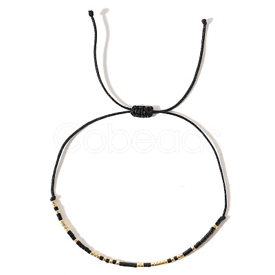 Boho Adjustable Handmade Glass Seed Braided Bead Bracelets for Women HK4747-1-1