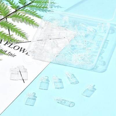 50Pcs Glass Bottle Pendant Decoration BOTT-FS0001-06-1