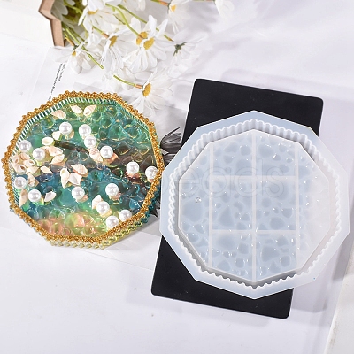 Polygon Jewelry Tray Food Grade Silicone Molds DIY-D074-02-1