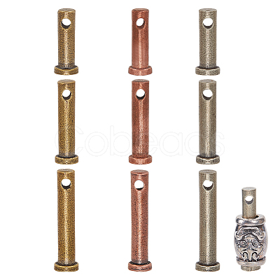 Nbeads 9Pcs 9 Style Brass Connecting Rod Plug Bolt Pin KK-NB0003-66-1