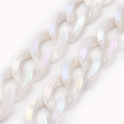 Opaque Acrylic Twist Chains Bag Handles AJEW-BA00077-01-1