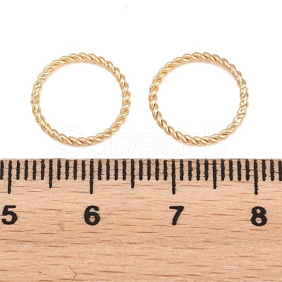 Brass Soldered Closed Jump Rings KK-K253-15E-03G-1