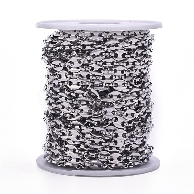 Tarnish Resistant 304 Stainless Steel Coffee Bean Chains CHS-G011-14P-1