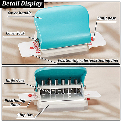 Mini Plastic 6-Hole Punch AJEW-WH0083-64B-1