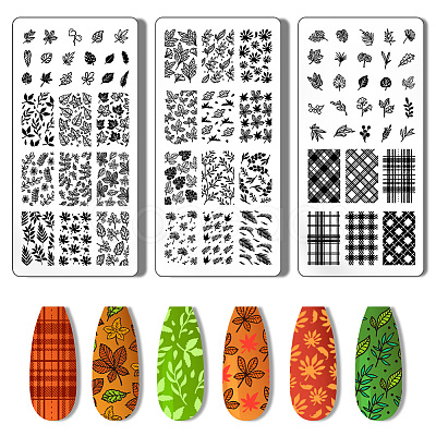 Stainless Steel DIY Nail Art Templates MRMJ-WH0092-005-1