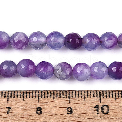 Dyed Natural White Jade Beads Strands X-G-T139-6mm-60-14-1