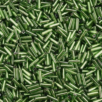 Plated Glass Bugle Beads SEED-S046-01B-49A-1