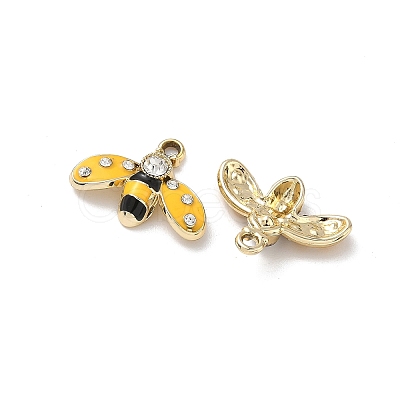 Alloy Enamel Rhinestone Pendants FIND-L024-17B-G-1