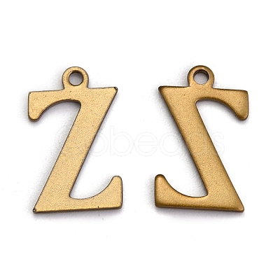 304 Stainless Steel Alphabet Charms STAS-H122-Z-AB-1