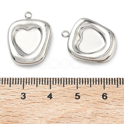 304 Stainless Steel Pendant Cabochon Settings STAS-C167-07D-P-1