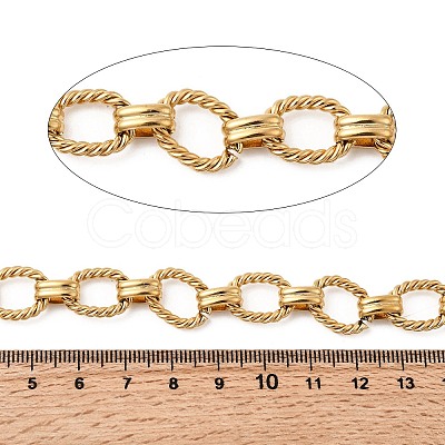 304 Stainless Steel Twist Oval Link Chains CHS-Z007-10G-02-1