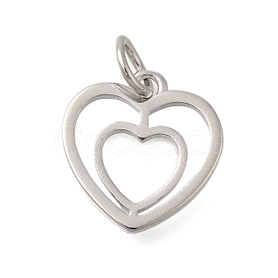 Heart Rack Plating Brass Charms KK-I716-21A-P-1
