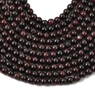 Natural Garnet Bead Strands G-A036-B-1