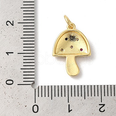Rack Plating Brass Cubic Zirconia Pendants KK-Z056-31G-1