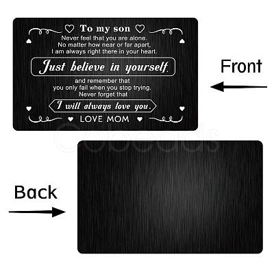 Rectangle 201 Stainless Steel Custom Blank Thermal Transfer Wallet Card DIY-WH0252-014-1