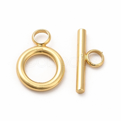 Rack Plating Eco-Friendly Brass Toggle Clasps KK-K165-33-1