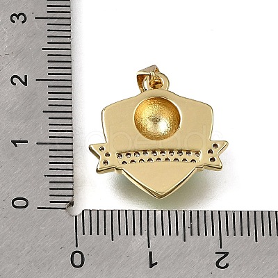 Brass Micro Pave Clear Cubic Zirconia Pendants KK-A303-23A-G-1