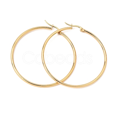 201 Stainless Steel Hoop Earrings SA-CBA4A0D-16G-F-1