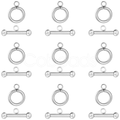 25Pcs 304 Stainless Steel Toggle Clasps STAS-BBC0009-60A-1