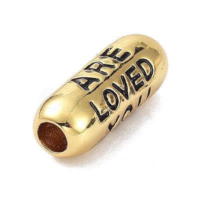 Eco-Friendly Brass Enamel Beads KK-C220-06G-11-1