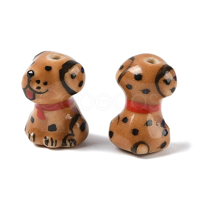 Hand-Painted Porcelain Beads PORC-R001-01A-1