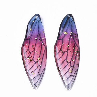 Transparent Epoxy Resin Big Pendants X-RESI-T046-01E-1