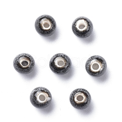 Fancy Antiqued Glazed Porcelain Beads PORC-M838-1-1
