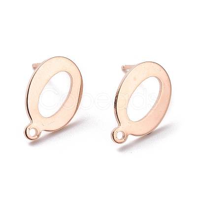 201 Stainless Steel Stud Earring Findings STAS-K241-03RG-1