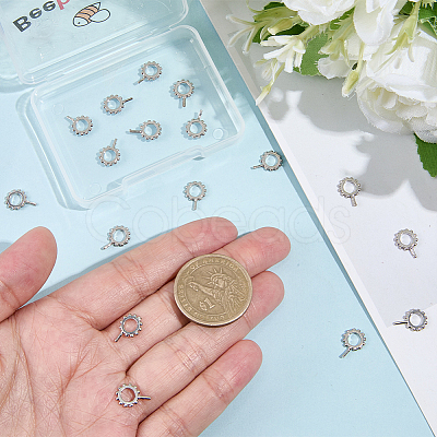 20Pcs Brass Micro Pave Cubic Zirconia Peg Bails KK-BBC0020-31P-1