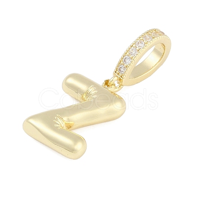 Brass Micro Pave Clear Cubic Zirconia Pendants KK-M289-01Z-G-1