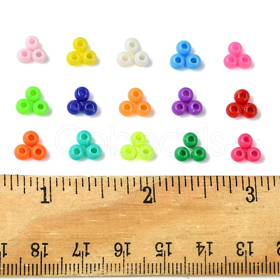 120G 15 Colors Opaque Acrylic Beads SACR-FS0001-28-1