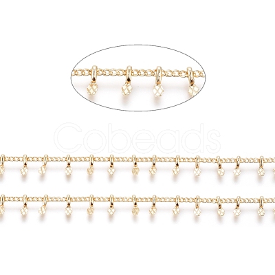 Brass Handmade Curb Chains CHC-G006-12G-1
