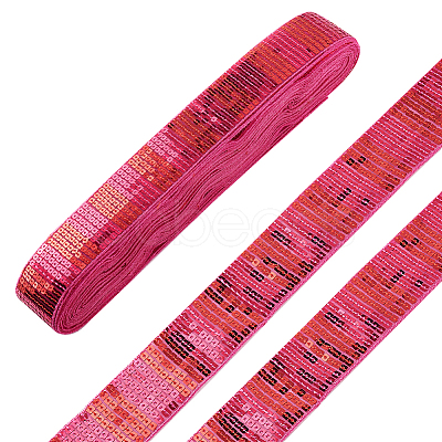 Polyester and Paillette Sequin Trim OCOR-WH0082-203B-1