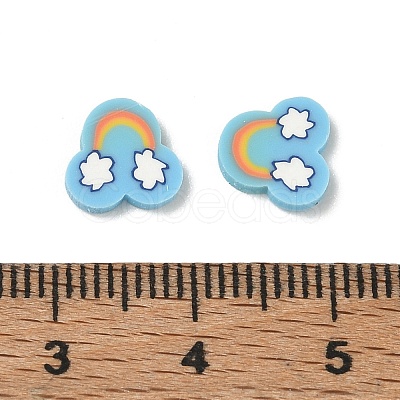 Handmade Polymer Clay Cabochons PY-CBABB49-03G-1
