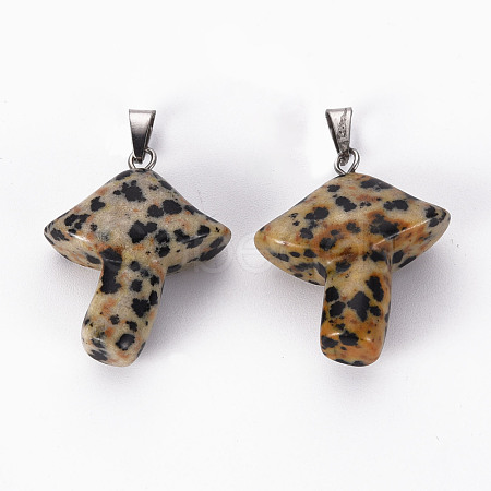 Natural Dalmatian Jasper Pendants X-G-R480-02E-1