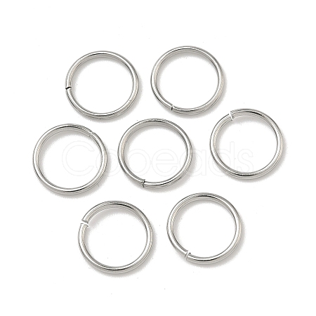 Tarnish Resistant 304 Stainless Steel Open Jump Rings X-STAS-J013-10x1mm-01-1