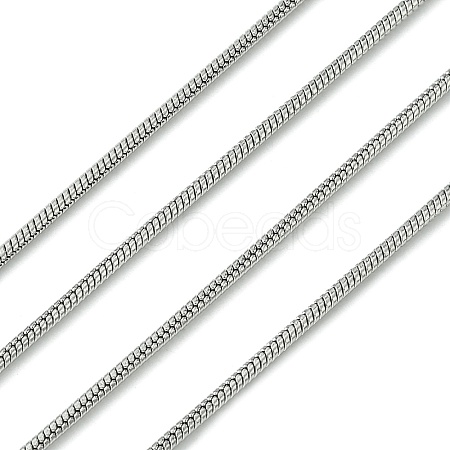 Tarnish Resistant 304 Stainless Steel Round Snake Chains CHS-K007-06C-1