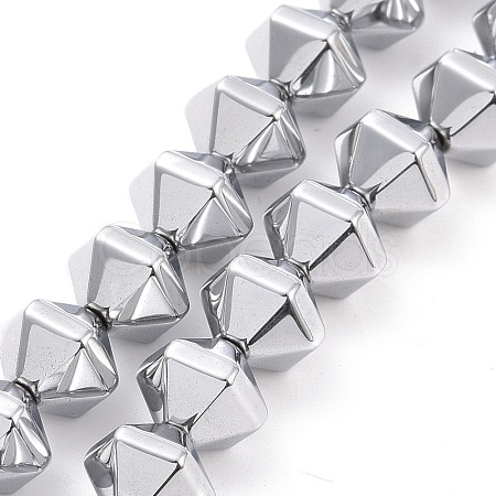 Electroplated Non-magnetic Synthetic Hematite Beads Strands G-G862-01A-1