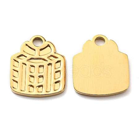 Ion Plating(IP) 304 Stainless Steel Charms STAS-Q248-05G-1