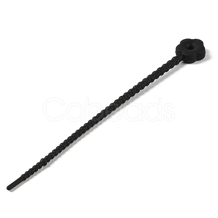 Flower Shape Silicone Cable Zip Ties AJEW-C034-01E-1