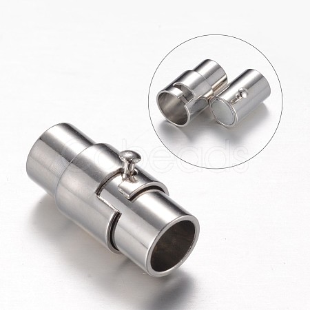 Brass Locking Tube Magnetic Clasps LS-MC077-1