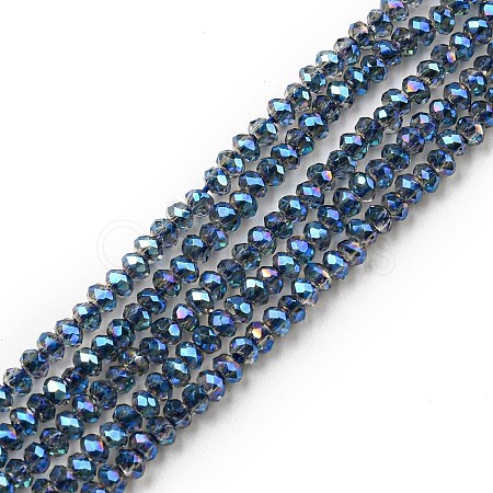Electroplate Glass Beads Strands EGLA-F149-FR-07-1