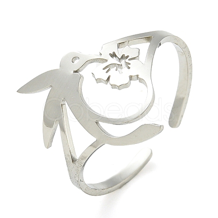 304 Stainless Steel Open Rings RJEW-S237-01P-1