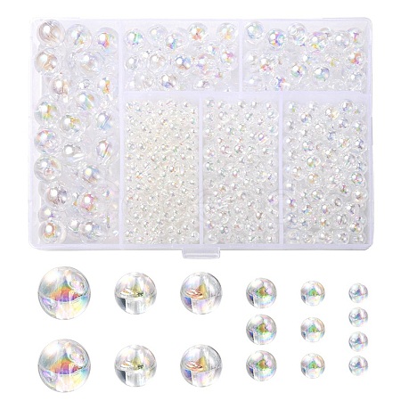 5 Style Transparent Acrylic Beads TACR-YW0001-72-1